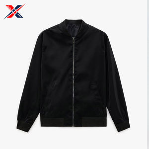 Couleur noire bonne qualité avec un prix raisonnable blouson bombardier respirant avec impression de logo personnalisé pour hommes - Product Image 5