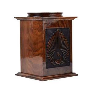 Handcrafted Rosewood <b>Wooden</b> Cremation Urn Wings Life Design <b>Memorial</b> Urn for Ashes Decorative Funeral Keepsake <b>Box</b> Weddings - Product Image 3
