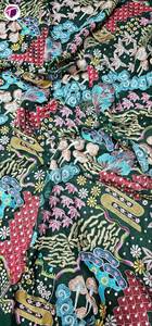 Pur renard Georgette brodé travail tissu respirant tissé tricoté Style enduit motif à carreaux pour vêtements de travail robes mariages - Product Image 2