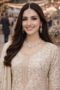 Ensemble Salwar Kameez pakistanais de haute qualité en tissu de soie Chinon Airtex, coupe droite, bordure élégante, avec dupatta assortie, en promotion - Product Image 4