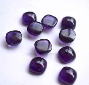 Cabujones con forma de cojín liso de amatista púrpura Natural 12x12mm cuentas de cabujón de piedras preciosas sueltas para la fabricación de joyas a precio a granel - Product Image 4
