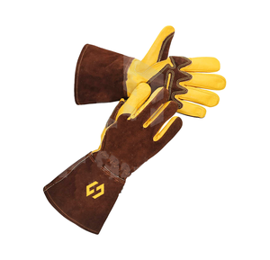 Guantes de soldadura de cuero hechos a medida Guantes de soldadura de mejor material Precio barato Guantes de seguridad industrial - Product Image 1