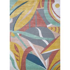 Hacienda Gold Handmade Wool & Viscose Hacienda Gold Abstract Striped Rectangle Rug for Home Living Room 10mm Thick-Taq-4153 - Product Image 1