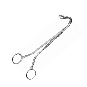 Pinces à calculs rénaux à dents crantées, mâchoires courbées, 23 cm, en acier inoxydable, instrument chirurgical d'urologie, chirurgie générale - Product Image 1