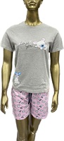 Ensemble de vêtements de nuit en coton tricoté pour femmes printemps/été 2 pièces Séchage rapide Respirant Pyjama en soie Satin Combinaison de nuit Motif floral