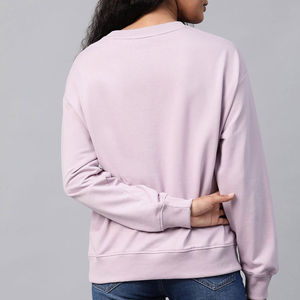 Sweat-shirt oversize en molleton de coton imprimé personnalisé, col rond, léger, pour femmes, unisexe - Product Image 3