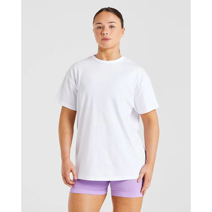 Camisetas de Manga Corta para Mujer, Camisetas Extra Grandes para Mujer, Camisetas Transpirables de Algodón y Poliéster para Mujer - Product Image 1
