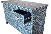 Tabouret ottoman multifonctionnel fait main en os incrusté, écologique, pour la maison, services de personnalisation moderne pour la décoration d'hôtel