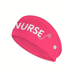 Hồng y tá Headband với các nút đàn hồi tóc ban nhạc cho unisex y tá phụ kiện đa cách để mặc tùy chỉnh headband bởi vaslcare - Product Image 1