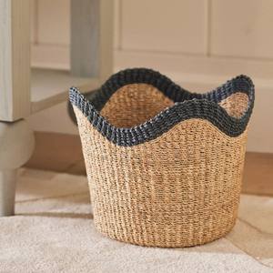 Cesta de Almacenamiento Tejida de Pasto Marino con Asas Festoneadas, Nueva Colección al por Mayor, Ecológica, Multifuncional, Logotipo Personalizado de Vietnam, OEM/ODM - Product Image 5