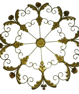 Prix attractif mur métal Art décoratif maison en fer forgé noir mat rond fleur Design Style mur Accent métal Art - Product Image 6
