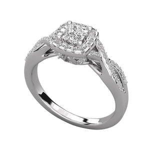 Bague solitaire en or 10 carats pour femmes, diamant brillant cultivé en laboratoire - Product Image 4