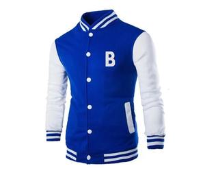 Chaqueta de béisbol informal de un solo pecho a la moda, cárdigan suelto de lona de lana de poliéster con estampado de letras nuevas para parejas - Product Image 6