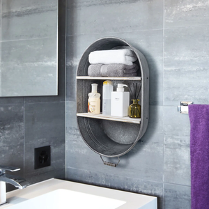 Gherardi โต๊ะเครื่องแป้งไม้2ชั้นแบบทันสมัยล่าสุดกันน้ำติดผนังชั้นวางของติดผนังโต๊ะเครื่องแป้งติดผนัง - Product Image 5