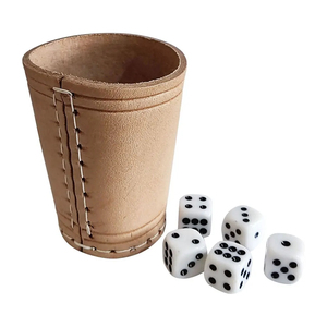 Custom Factory Wholesale Handmade Genuine Leather Square Luxury Dice <b>Cup</b> Heavy Duty Raw Leather Dice <b>Shaker</b> <b>Cup</b> Set Dice - Product Image 5