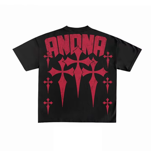 Camiseta de algodón de verano de moda para hombres Drop Shoulder Vintage Boxy Fit recortada de gran tamaño transpirable Jersey DTG estampado frontal Plus - Product Image 5