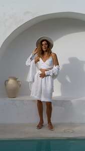 Joli sarouel en coton avec poches et bouton décoration femmes décontracté été printemps Boho Hippie jupes - Product Image 3