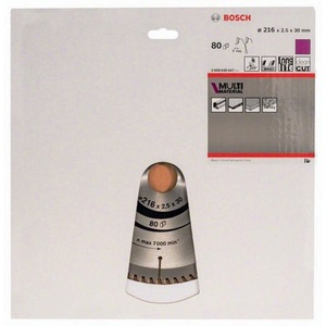 ใบเลื่อยวงเดือน HLTCG 80 ฟัน ขนาด 216 มม. รูแกน 30 มม. ความลึกตัด 2.5 มม. สำหรับ Bosch HM - Product Image 3
