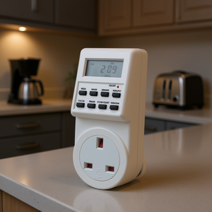 AC 230V <b>Smart</b> Home UK Power Socket <b>Plug</b> with LCD Timer 12/24 Hour Orologio <b>Plug</b>-in Timer for <b>Smart</b> Home Use - Product Image 3