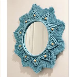Miroir mural en macramé bohème moderne Vente en gros de qualité standard pour décorations de salon et de chambre à coucher - Product Image 1