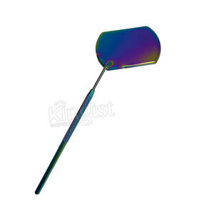 Pince à épiler russe professionnelle en acier inoxydable plaqué or et miroir, outil d'extension de cils avec logo personnalisé, emballée individuellement - Product Image 2