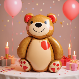 Globo de Fiesta con Diseño de Oso de Peluche, 91 cm, Inflable, Personaje de Dibujos Animados, Diseño de Corazón - Product Image 3