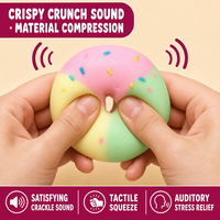 Jouet sensoriel Southpeak : Donut croustillant, jouets squishy, jouets anti-stress, vente en gros, usine OEM/ODM