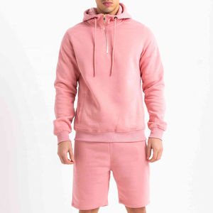 Ensemble de vêtements de sport décontractés pour hommes, sweat-shirt surdimensionné et short slim, 2 pièces, polyester/coton respirant, style estival uni - Product Image 3