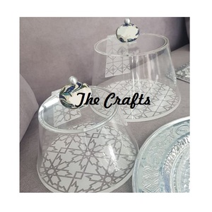 Plato de calidad de lujo con tapa Cúpula de aluminio para servir en restaurante con cubierta acrílica Cúpula redonda para servir - Product Image 3