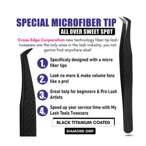 Pince à épiler pour cils OEM Logo Outils de faux cils en acier inoxydable dans une pochette Pointe en fibre de gros Logo personnalisé gratuit Pince à cils - Product Image 2