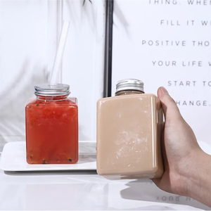 Venta al por mayor logotipo personalizado para botellas de jugo de fruta de plástico transparente 400ml 500ml 600ml recipientes para beber portátiles bonitos y duraderos en Vietnam - Product Image 5