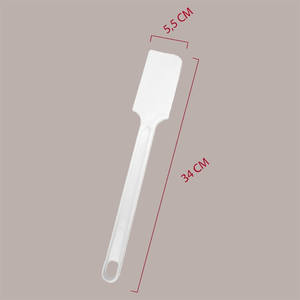 3 spatules à sucette blanches de haute qualité 34.5X5.5 cm en métal de qualité alimentaire pour la maison Boîte emballée avec logo imprimé pour la crème glacée - Product Image 2