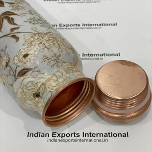 Eco-Friendly 1000ml/33.84oz Copper Water <b>Bottle</b> with Enamel Finish Portable for Home Office & Outdoor Use. IEI 20 - Product Image 2