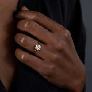 Elegante y duradero corte de cojín Moissanite solitario anillo de compromiso colección de elegantes anillos de Moissanite - Product Image 6