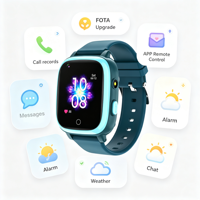 Montre connectée pour enfants L15 Unisoc SL8521E, réseau 4G, AGPS, démarrage à froid, moniteur photo à distance, podomètre, réveil, montre connectée pour enfants