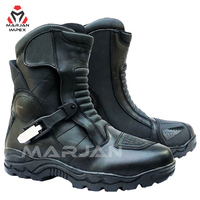 Botas Impermeables para Motociclismo y Aventura, para Hombre y Mujer, Parte Superior de PU, Suela de Goma Antideslizante y Duradera, Media Caña, para Motociclistas, Verano e Invierno