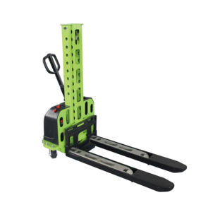 แท่นยกพาเลทไฟฟ้าที่ใช้แบตเตอรี่ที่เชื่อถือได้สำหรับแท่นวางพาเลทแบบเรียบการดำเนินงานที่เปลี่ยนเกียร์ยาวและการขนส่งรายวัน - Product Image 5