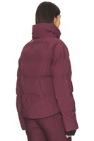 Blouson de ski long sur mesure de haute qualité pour femmes, taille plus, coque en PVC, doublure en microfibre, patchs en chenille, hiver