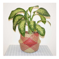 Bonne vente Mini ensembles de vases à fleurs en jonc de mer Petits vases en paille décoratifs de table pour fleurs sèches et artificielles Service personnalisé