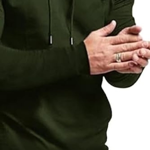 Survêtement en coton patchwork de qualité supérieure et lourd pour homme, 100% coton - Product Image 5