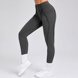 <b>Women</b> Solid Leggings Workout Gym Wear Running Sportswear Protrude Seam <b>Tight</b> High Waist Yoga Pants - Product Image 3