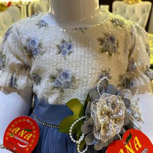 2024 diseños de verano bebé encantador vestido bordado vestido de niña de 1 a 6 años vestidos bordados con borde extensible - Product Image 5