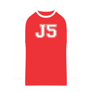 Maglietta a Maniche Lunghe Raglan con Ricamo in Ciniglia Bianca Kappa Alpha Psi J5 Nupe 1911 Fraternità Greca T-Shirt Premium in Cotone da Uomo - Product Image 3