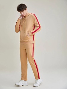 Ensemble de survêtement coupe-vent streetwear hiver 100 % coton personnalisé OEM pour homme – Vente en gros de sweats à capuche et de joggings sportifs épais - Product Image 6