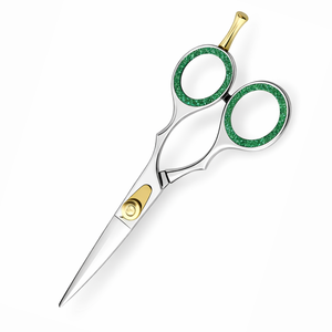 Tijeras Profesionales de Peluquería de 6.5 Pulgadas, Tijeras de Barbero de Acero Inoxidable con Hoja Convexa y Estilo de Tornillo Dorado - Product Image 1