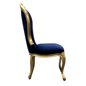 Modern Dining Room <b>Chair</b> Solid Wood with <b>Blue</b> Color and Various Carvings Furniture Design for Modern Dining Space - Product Image 5