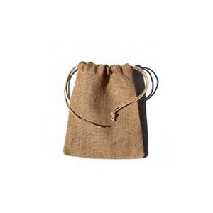 Vente en gros petit sac en jute de style cordon personnalisé avec logo - Product Image 3
