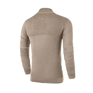 Suéter de Punto de Lana para Hombre, de Invierno, Cálido, Cómodo, Informal, de Primera Calidad, Color Sólido, con Media Cremallera, Precio Económico al por Mayor - Product Image 2