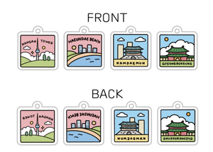 KeyRing Pendant (NAMSAN TOWER Located Seoul Korea Seen Animation Movie 'K-pop Demon Hunters') Digital Printed Lightweight - Product Image 4