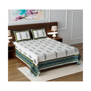 Ensemble de literie pour enfants spécial 100% coton brodé floral Queen avec sérigraphie écologique et finition artisanale - Product Image 3